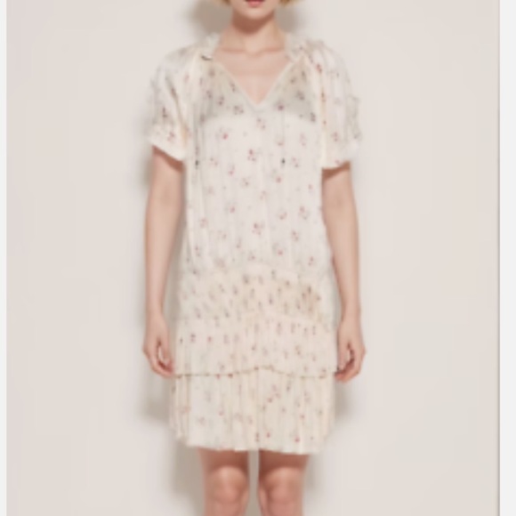 Ulla Johnson Nora Prairie Floral Satin Dress 10 - Picture 6 of 14